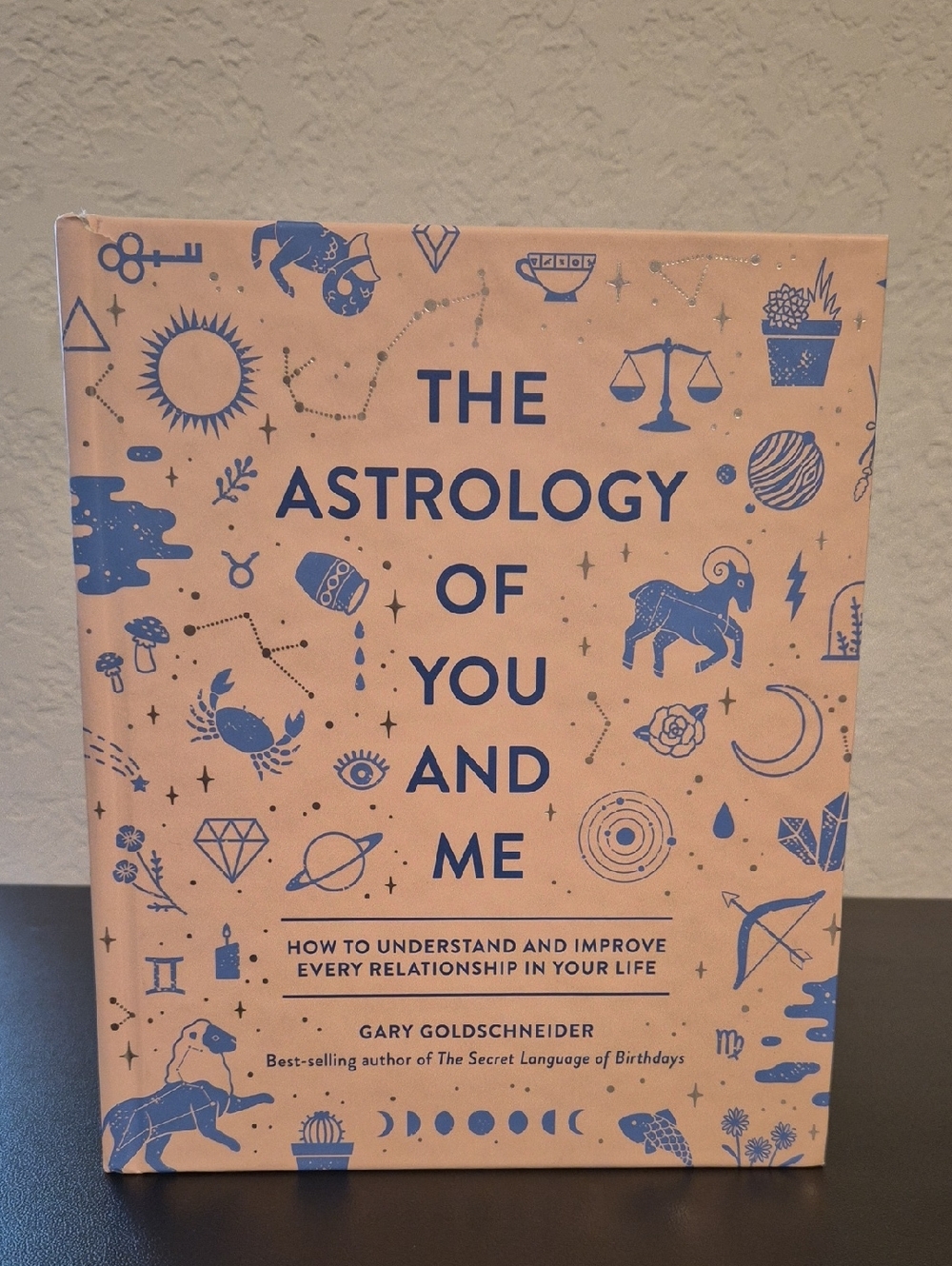 The Astrology of You and Me - Blue on Peach Hardcover Book